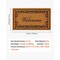 Brown Faux Coir Fibers Welcome Doormat with Non-Slip Backing for Indoor or Outdoor Mat